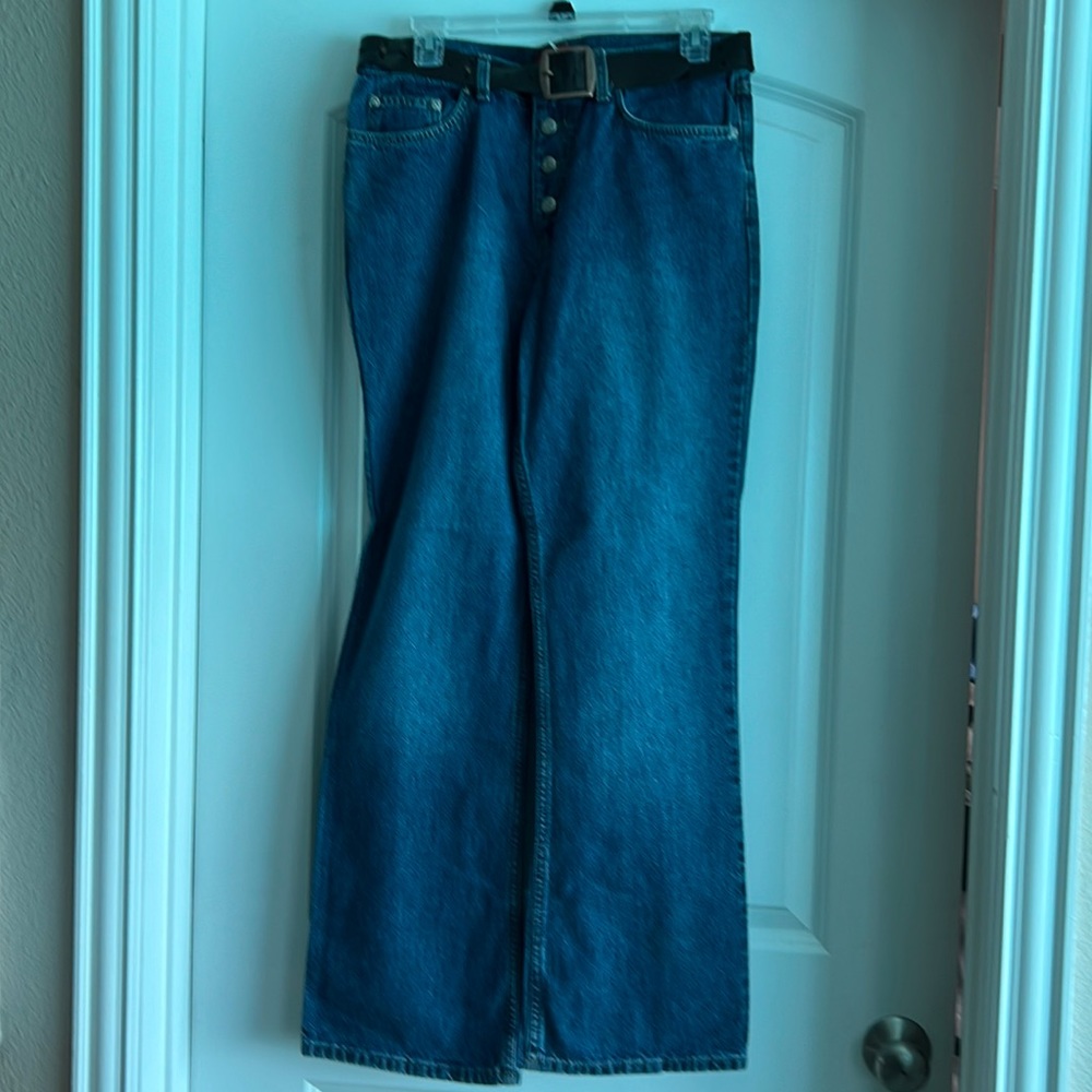 Zena Jeans, never worn, like new, Size 10, Blue, button fly style